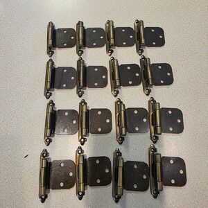 Amerock 2.75in Antique Brass Semi-Concealed Self-Closing Cabinet Hinges Lot
